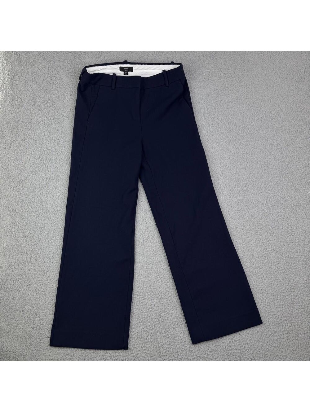 J Crew 365 Blue Mid-Rise Straight Leg Trousers Pants Women’s 4T (29x27)